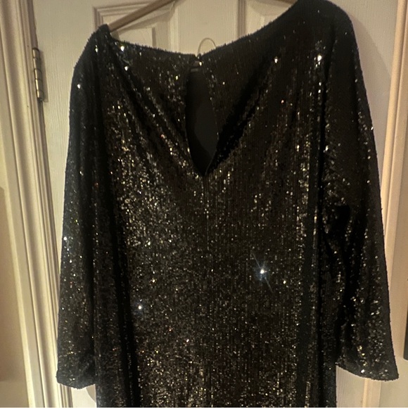 NWT Smash and Tess Forever Frosted Black Sequin Dress - 3X - Picture 4 of 4